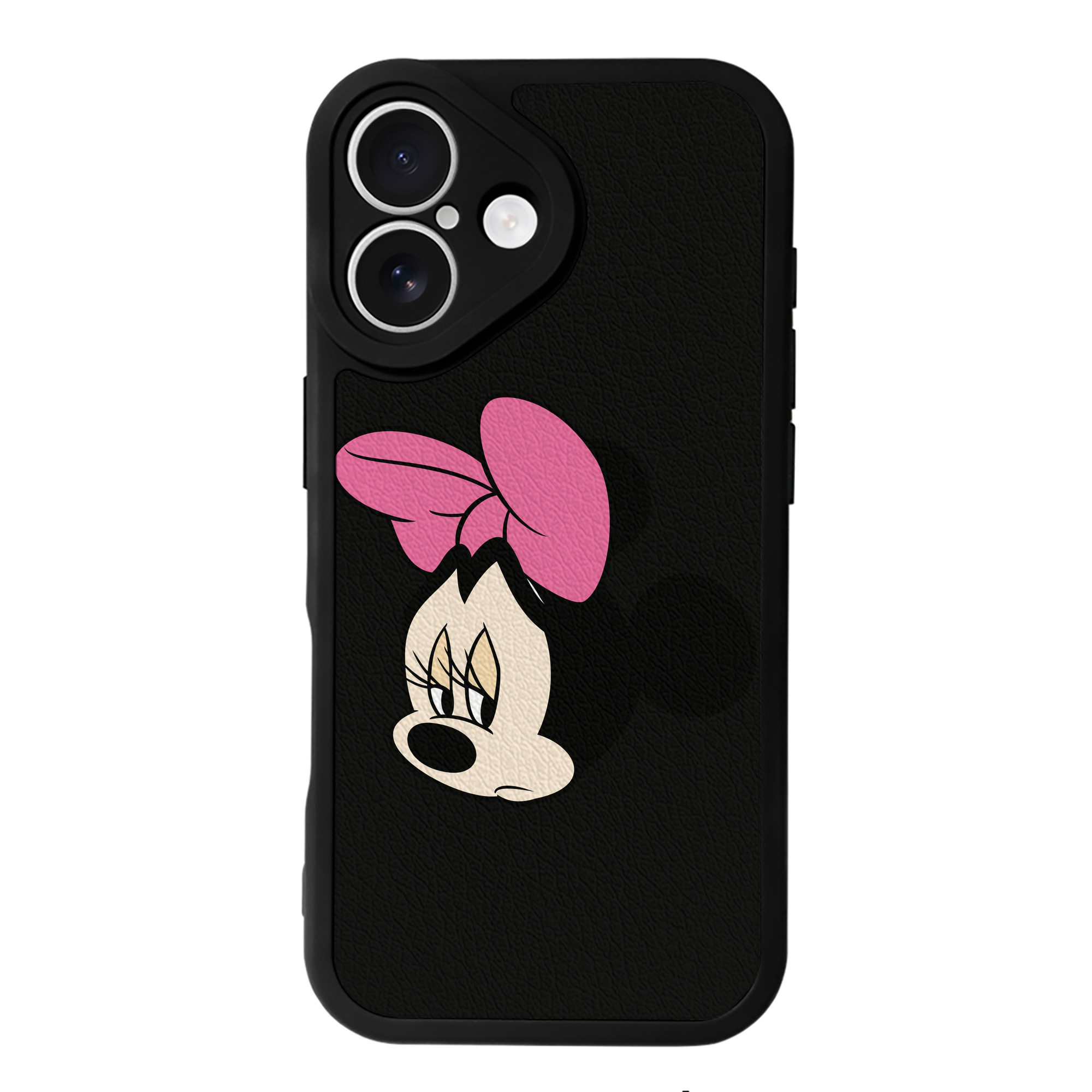 （画像用） ミッキーマウス Mickey Mouse 【iPhone 16シリーズ対応】シリコンスマホケース（レザー調） 材質：シリコン
